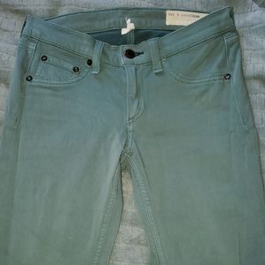 Rag & Bone legging jean 25 light green/pastel teal